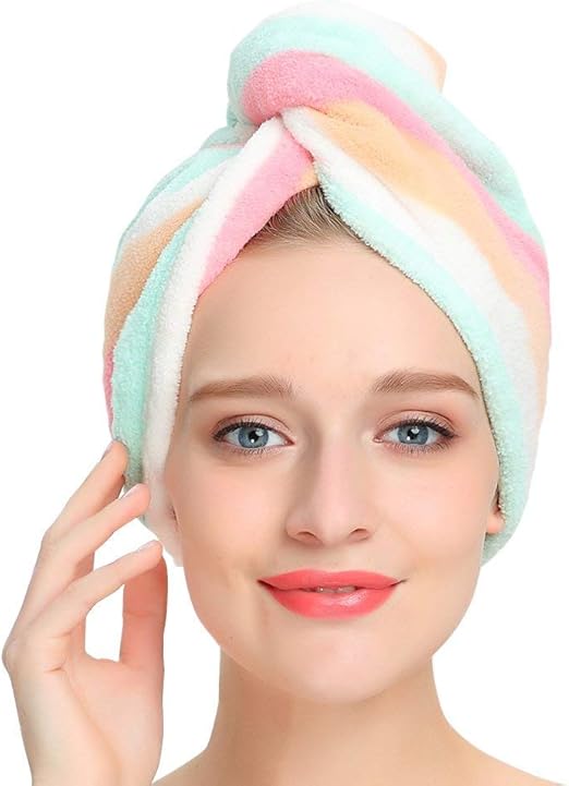 Microfiber Hair Turban Wrap,Quick Dry Hair Towel Wrap Turban Super
