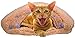 QUMY Cat Sleeping Bag Warm Soft Puppy Cat Bed Cave Igloo Nest Brown (21.5'' * 18.8'' * 5.1'' )