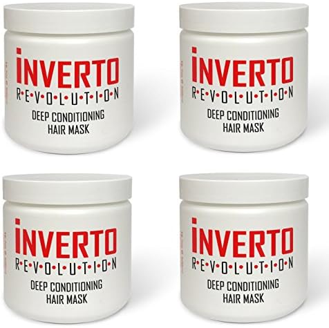 INVERTO REVOLUTION Deep Conditioning Hair Mask 4 x 500ml Professional Grade Deep and Heavy Conditioning Hair Mask Soften Repair Damaged Dry Brittle Hair with Moroccan Argan Oil, Shea Butter & more