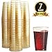 100 Glitter Plastic Cups 7 Oz Clear Plastic Cups Tumblers Gold Glitter Cups Disposable Wedding Cups Party Cups