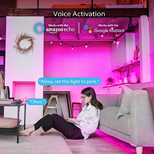 QJB Alexa LED Strip Lights 65.6ft - Smart WiFi LED Strip Lights Works with Alexa Google Assistant, Music Sync RGB Color… - Image 2