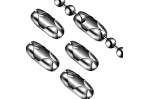 PULABO 4.5Mm Replacement Vertical Roman Roller, 20 Pack Metal Chain Joiners Cord Connectors Blind Ball Chain Cord Connector C