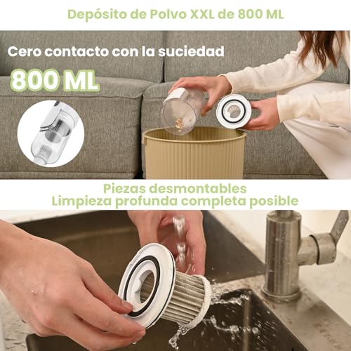 Suirviz U5PRO Cordless Vacuum Cleaner 28000Pa, Handheld and Vertical Lightweight Vacuum Cleaner, Washable HEPA Filter, Anti-Tangle, for Hard Floors, Pets, Home and Car