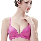 InsBuy Women's Push-up Bra Wirefree Seamless Smoothing Soft Bralette