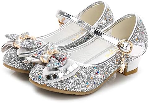 Flower Girls Dress Wedding Party Bridesmaids Heel Mary Jane Princess Shoes