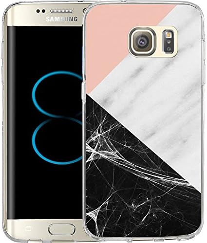 S8 Case Pink marble patchwork design, LAACO Scratch Resistant TPU Gel Rubber Soft Skin Silicone Protective Case Cover for Samsung Galaxy S8