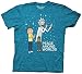 Ripple Junction Rick and Morty Peace Among Worlds Mens T-Shirt(Large, Heather Turquoise)