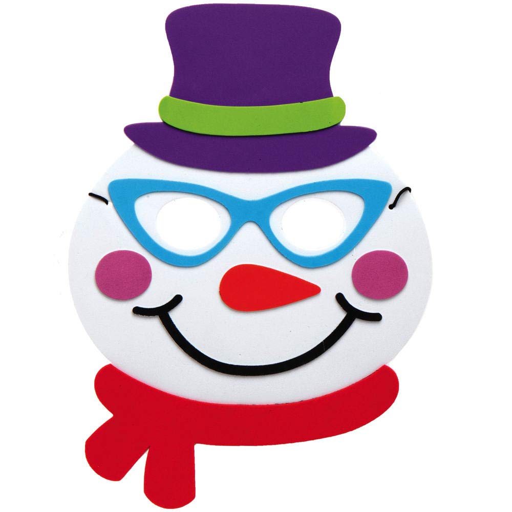 Baker Ross AX528 Snowman Mask Costume Kits for Kids, Pack of 4 - Image 4