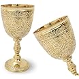 Chalice Goblet Solid Brass Vintage Brass Golden Roman Chalice Cup of King Arthur Drinking Wine Goblet Brass Vintage Chalice Goblet Wine Cups of King Arthur - Renaissance Medieval Gift. (1)