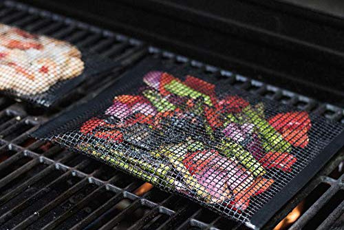 Cuekondy New Hot Grill Mats Non-Stick Mesh Barbecue Bag BBQ Bake Bag for Patio Outdoor Camping Picnic Tool,FDA-Approved,Reusable & Easy to Clean