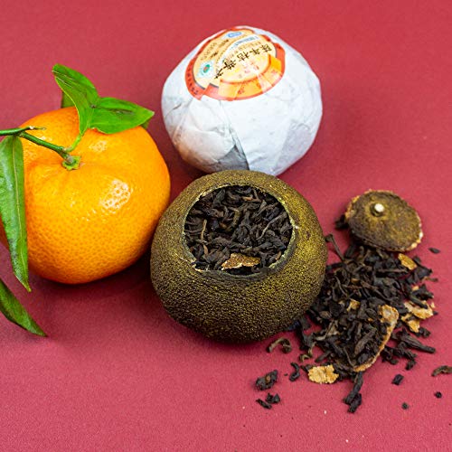 Shou Pu-Erh Tee Xiaoqing Mandarine aus Guangdong, China | Traditioneller chinesischer Pu-Erh Tee in der Mandarine… – Bild 6