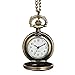 HOTER? Spider-web Carving Pattern Hollow Out Design Antique Style Delicate Pocket Watch - Middle Size