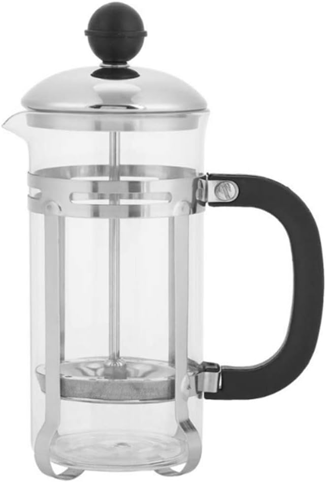kebyy French Press Coffee Maker Stainless Steel Glass French Press Pot Filter Cafetiere Tea Maker