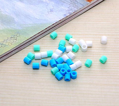Perler Beads Fuse Beads Craft DIY-Tweezer,Peg Boards,Ironing Paper,Color Paper,Accessories-Jigsaw Puzzle Craft Windbell Christmas Gift(blue)