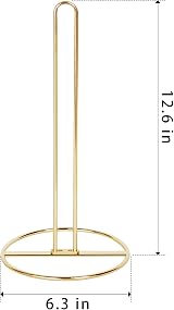OBODING Gold Free Standing Toilet Roll Holder 3 Rolls Sturdy Rust-Resistant view 5