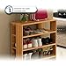 soges Shoe Racks Solid Wood Shoe Storage Shelf Organizer 5 Tiers Teak, L15-HFY