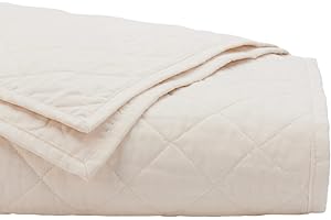 Red Land Cotton Classic Luxury Quilt | American Grown 100% Cotton Batting | Lightweight All Season USA Made Vintage Style Bedspread | Durable Oversized and Machine Washable | King/Cal King | Natural