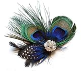 Leegoal Cute Peacock Feather Hair Clip