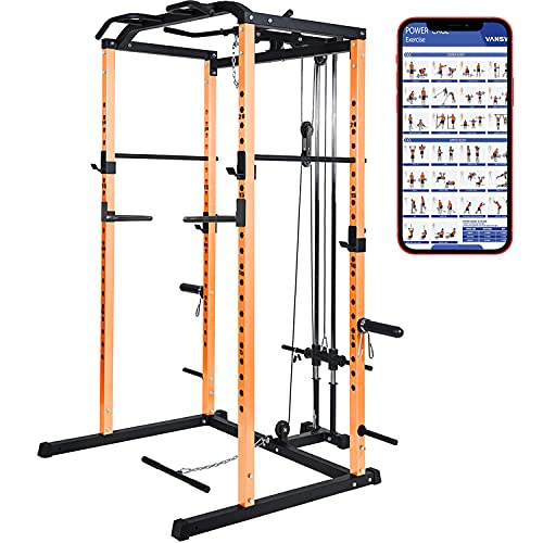 Vanswe Power Cage with LAT Pull Down Attachment, 1000-Pound Capacity ...