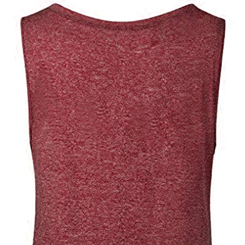 TWGONE Workout Tank Tops For Women Sleeveless Yoga Activewear Running Tunic Vest (Medium,Red) - Thumbnail 2