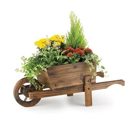 Rustic Garden Supplies BAR5/B Deko-Pflanzkasten in Form eines Schubkarrens