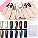 Travelmall 12 Box Sets Shinning Mirror Chrome Refective Nail Glitter Powder Magic Mirror Nail Art Decoration with Free Nail Brushes (12 colors)