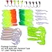 bouti1583 Fishing Lures Bait Tackle Set 10Pcs Small Jig Head with 35Pcs Soft Lure Baits