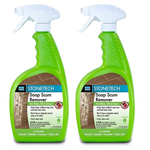 StoneTech Soap Scum Remover, Cleaner for Natural Stone, 24-Ounce (.710L) Spray Bottle (2 Quart pack)