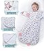 OuYun Baby Sleeping Bag Single Layer Cotton Wearable Blanket Spring Autumn, Small