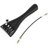 Create Idea 4/4 &amp; 3/4 Violin Tailpiece with 4 Fine Tuners, Aluminum Alloy, Black