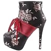 SHOW-STORY-Retro-Black-Red-Two-Tone-Flower-Print-Lace-Up-Zip-Platform-Stiletto-Ankle-Bootie-BootLF80857