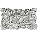 KINGROSE 3D Flower Home Decorative Accent Throw Pillow Case Rectangular Cushion Cover Soft Pillow Case for Sofa Couch Living Room 12 x 20 Inches Solid Suede Silver Grey