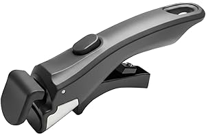 XueVeer Universal Removable Pan Handle - Heavy-Duty Detachable Cookware Handle with Anti-Scald Silicone Grip, Snap Installation for Pots & Pans, Camping & Home Kitchen Accessories (Black)