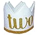 Baby Girl SECOND Birthday Sparkly Gold Princess Crown