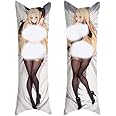 Dakimakura Mushoku Tensei 20"x59"Anime Pillowcase Double-Sided Pattern Hugging Body Pillow Cover Case Peach Skin (D)