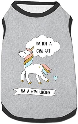 KULUKO Dog Vest, I'm A Gym Unicorn Printed Pet Clothing Pet Costume Small Pet Dog Puppy Cat Clothes Apparel T Shirt Vest