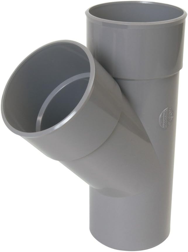 Culotte et embranchement simple mâle-femelle à 45° - BF14 - PVC gris - Ø 32 mm