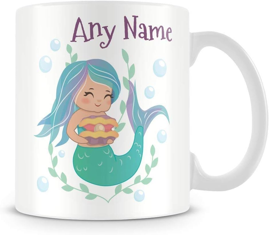 Mermaid Mug - Personalised Cup Gift - Add Name and Text