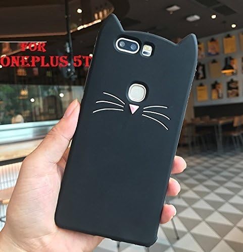 CoversKART 3D Cartoon Series Silicone Cover for One Plus 5T(Black)