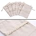 MYARO 10 pcs Drawstring Burlap Linen Bags Gift Bags Pouch for Party Wedding