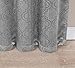 HLC.ME Redmont Lattice Pattern Thermal Insulated Energy Efficient Room Darkening Privacy Blackout Grommet Curtain Panels for Bedroom - Light Blocking - Set of 2 Panels (52 x 84 Inch Long, Light Grey)