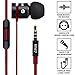 Earbuds Noise Cancelling Premium Quality Durable Sport Headphones ZEUS BASS For Men Women Girls Boys Kids With Microphone Volume Control Tangle Free Long Cord Earphones Best for iPhone iPad MP3 Case