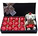 Rosesoap 2015 Hot Sales,12Pcs/Box Romantic Rose Soap Flower With Little Bear, Great For Valentine's Day Gifts/ Wedding Gift/birthday Gifts (red)