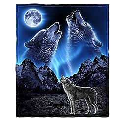 Dawhud Direct II Howling Wolf Fleece Blanket for