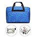 Sewing Machine Tote Bag, Foldable Sewing Machine Carry Case, Padded Storage Cover Carrying Case with Pockets and Handles (Blue)