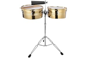 Timbale Drum Set Big Timbale and Drum Small Timbale Drum with Cowbell Bracket Percussion Instrument Set
