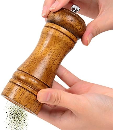SHP Manual Kitchen Wooden Pepper Mill spice grinder Pepper and Salt Mill pepper mill and salt shaker with Adjustable Ceramic Core