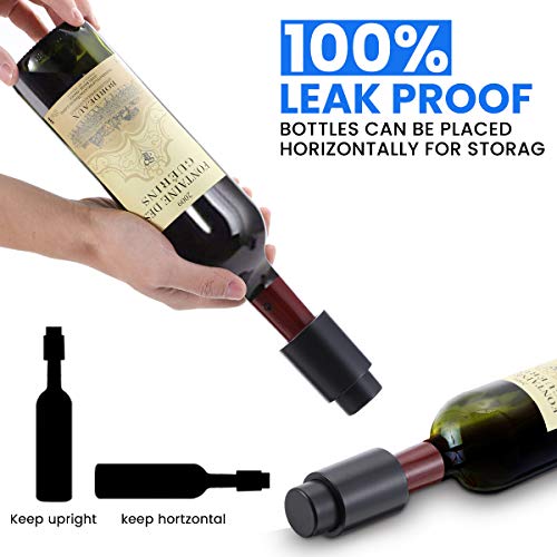 3 Pack LIUMY Vacuum Wine Stopper, Reusable Wine Preserver for Bottle Red Wine, Keep Fresh & Good Optimum Taste for Wine, Best Gift/Tools for Wine Lovers. - Thumbnail 5