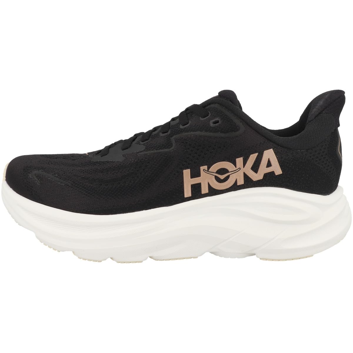 Photo 1 of Hoka Women's Clifton 10 Sneaker, Black/Rose Gold, 7