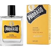 Proraso Wood and Spice Cologne | Masculine Woody Spice Eau de Cologne - Cumin, Saffron, Cedarwood &amp; Vanilla Fragrance for Men - 3.4oz